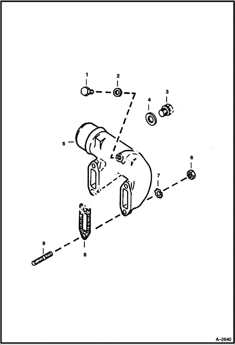 Схема запчастей Bobcat 700s - AIR INTAKE MANIFOLD POWER UNIT