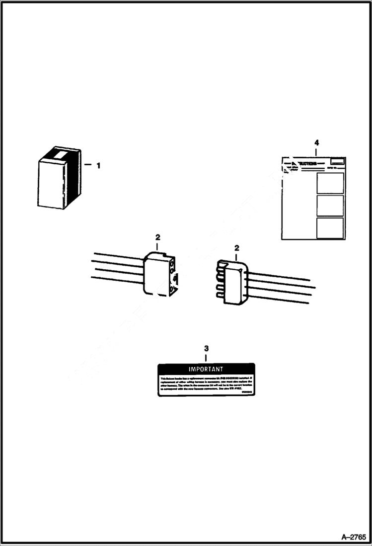 Схема запчастей Bobcat 700s - WIRE HARNESS CONNECTOR ACCESSORIES & OPTIONS