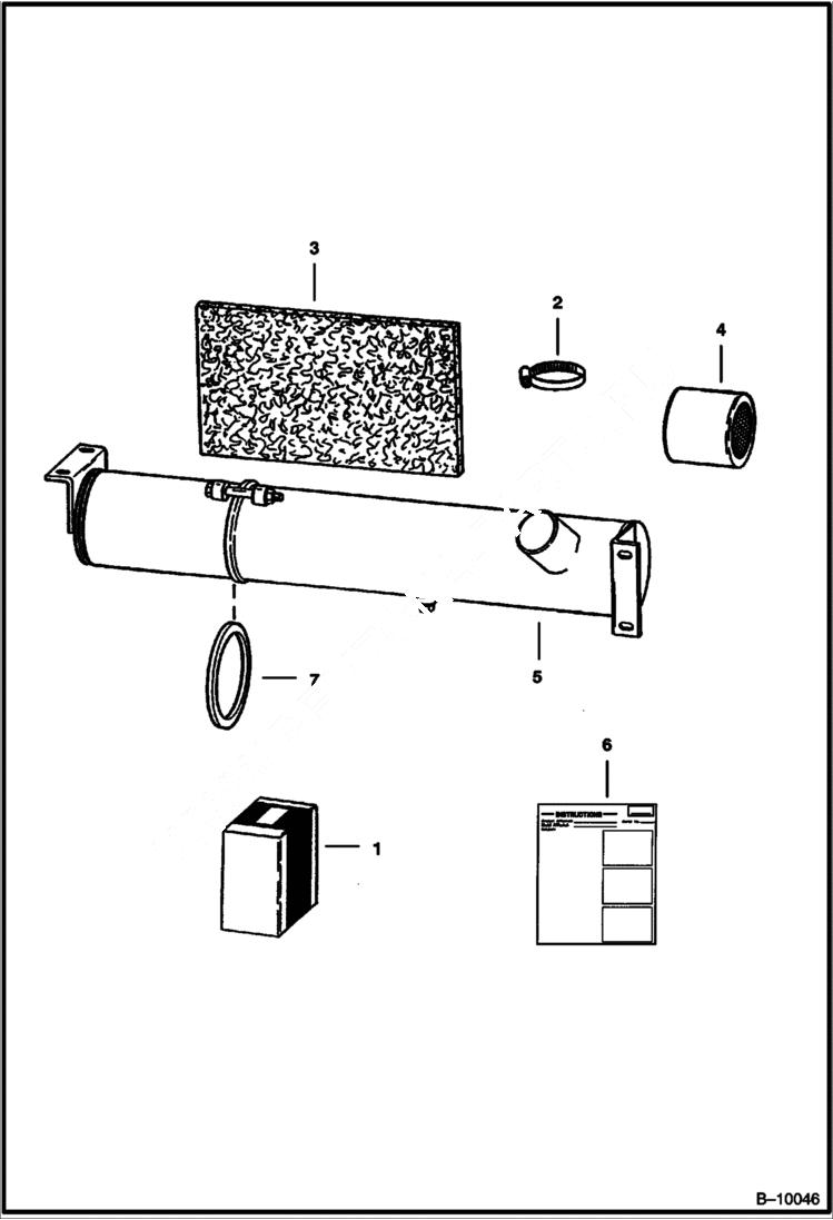 Схема запчастей Bobcat 900s - MUFFLER/PURIFIER KIT (S/N 11999 & Below) ACCESSORIES & OPTIONS