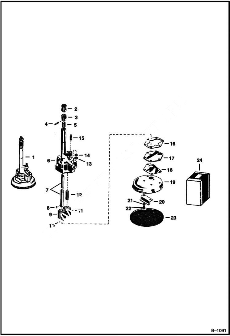 Схема запчастей Bobcat 900s - OIL PUMP (Continental) POWER UNIT