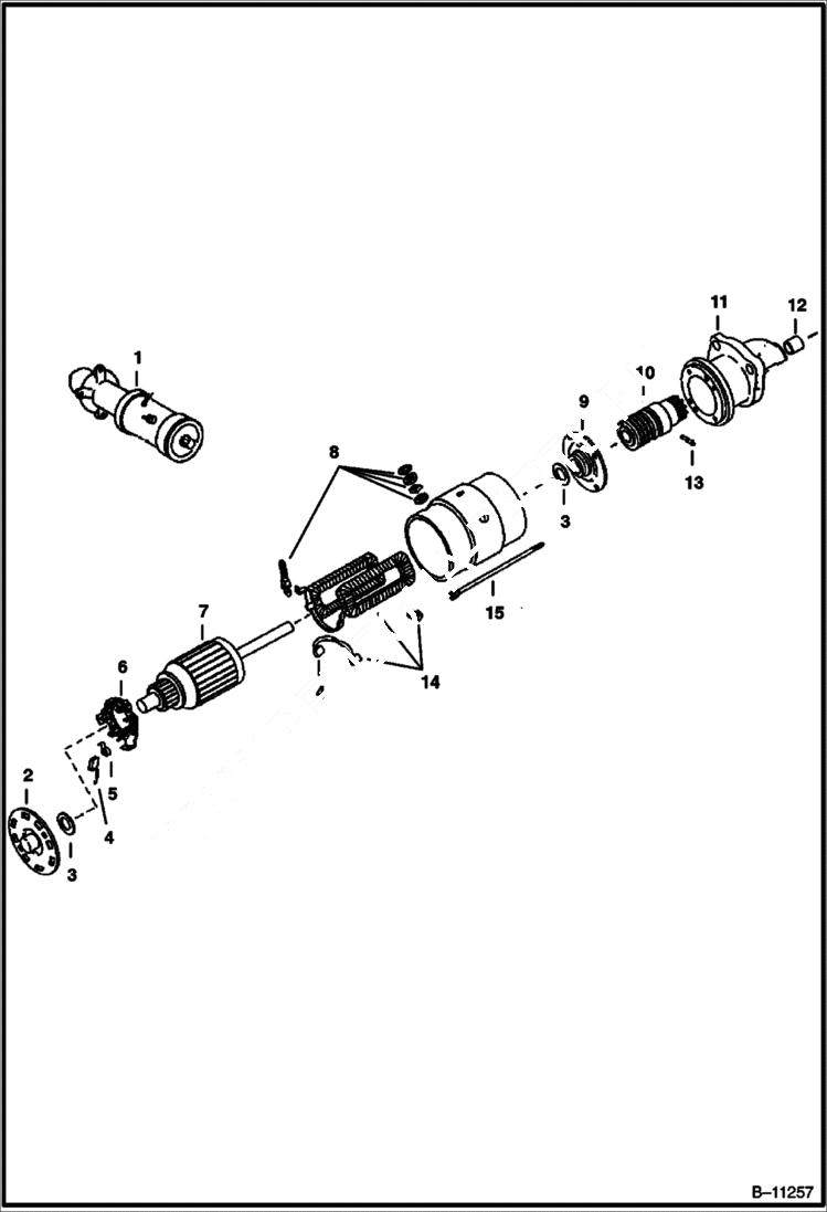 Схема запчастей Bobcat 700s - STARTER (Prestolite MHA-7021 or MHA-6102-S or 46-3597) ELECTRICAL SYSTEM