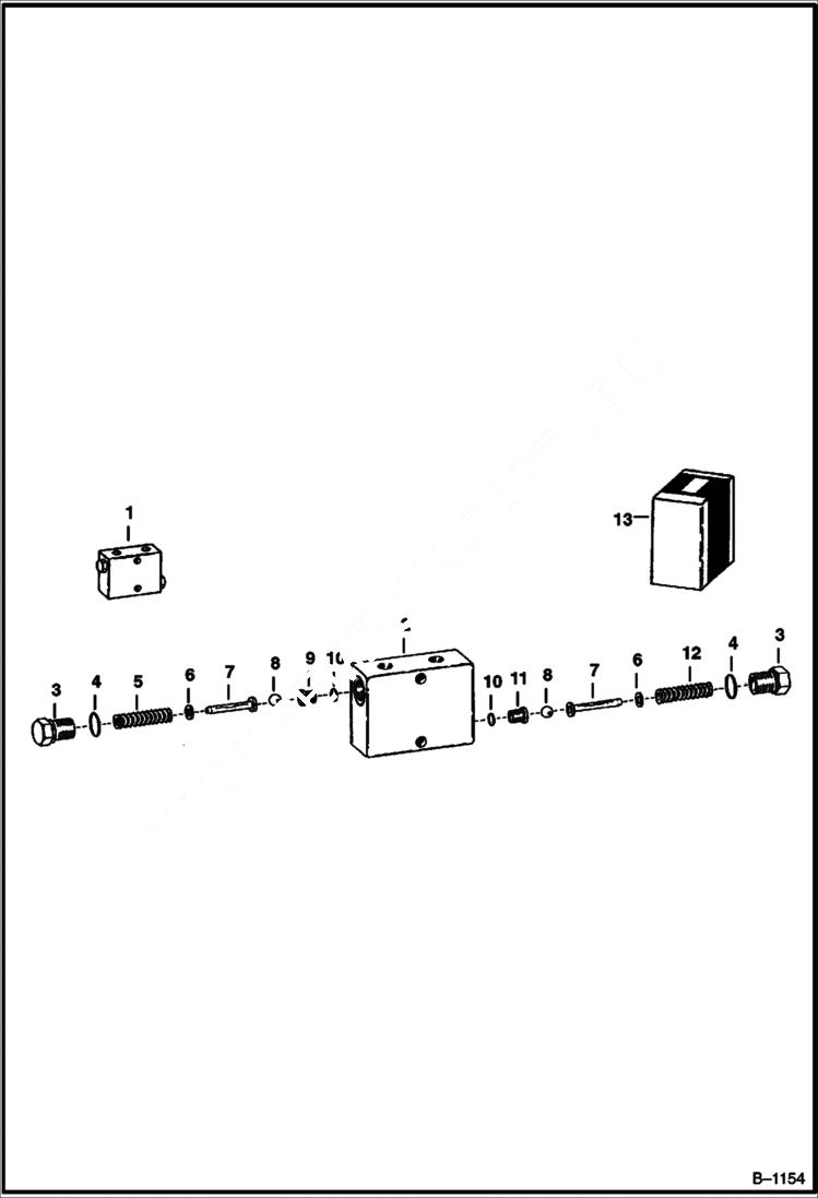 Схема запчастей Bobcat ANGLE BROOM - ANGLE BROOM (Hydraulic Cushion Valve) Loader