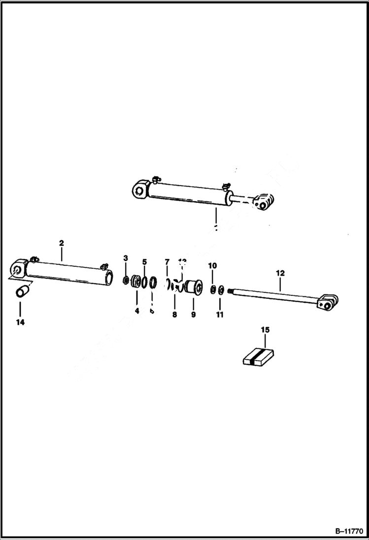 Схема запчастей Bobcat Articulated Loaders - STEERING CYLINDER HYDRAULIC SYSTEM