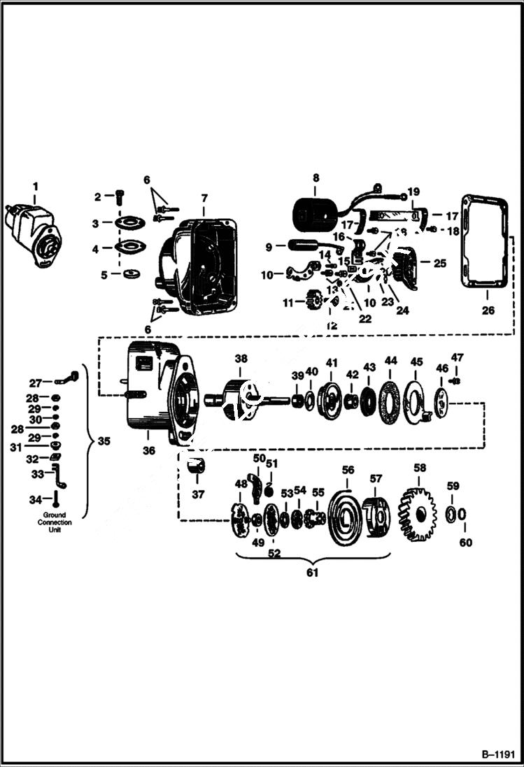 Схема запчастей Bobcat 400s - MAGNETO POWER UNIT