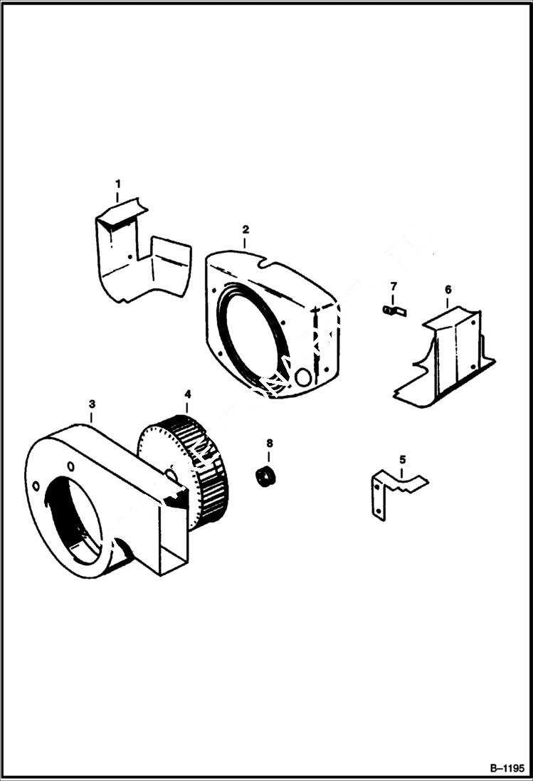 Схема запчастей Bobcat 400s - ENGINE HOUSING GROUP POWER UNIT