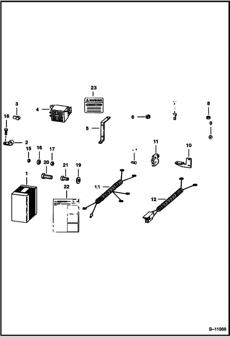 Схема запчастей Bobcat 800s - BACK-UP ALARM KIT (S/N 26001-29869) ACCESSORIES & OPTIONS