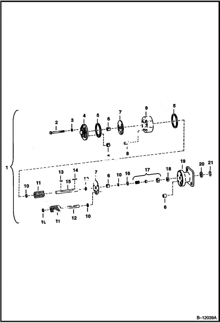 Схема запчастей Bobcat TRENCH COMPACTORS - TRENCH COMPACTOR (Hydraulic Motor) (223300139 & Above) Loader