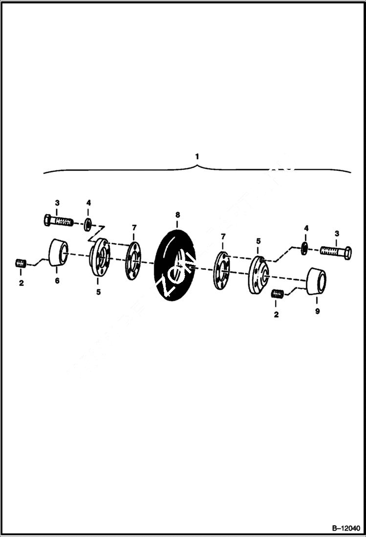 Схема запчастей Bobcat VIBRATORY ROLLER - VIBRATORY ROLLER (Coupler) (48 8034, 0548, 8029 & 0631) (72 0549 & 0632) Loader