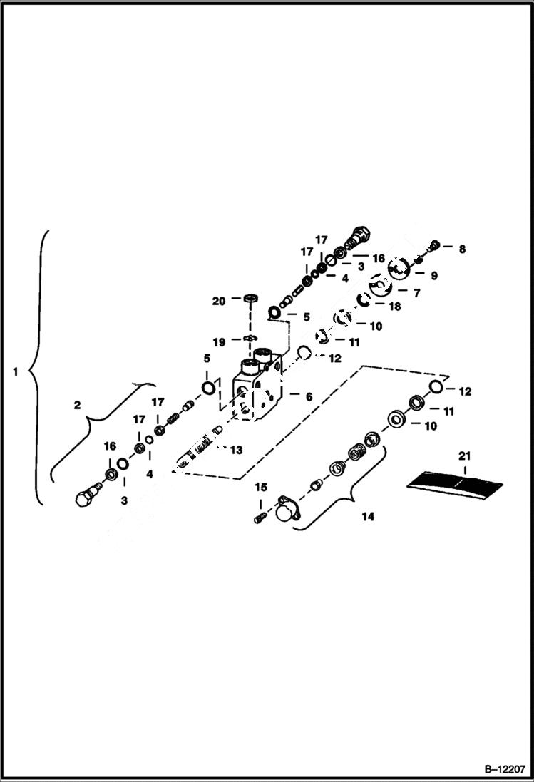 Схема запчастей Bobcat BACKHOE - BACKHOE (Boom Section) (911C) 911C BACKHOE