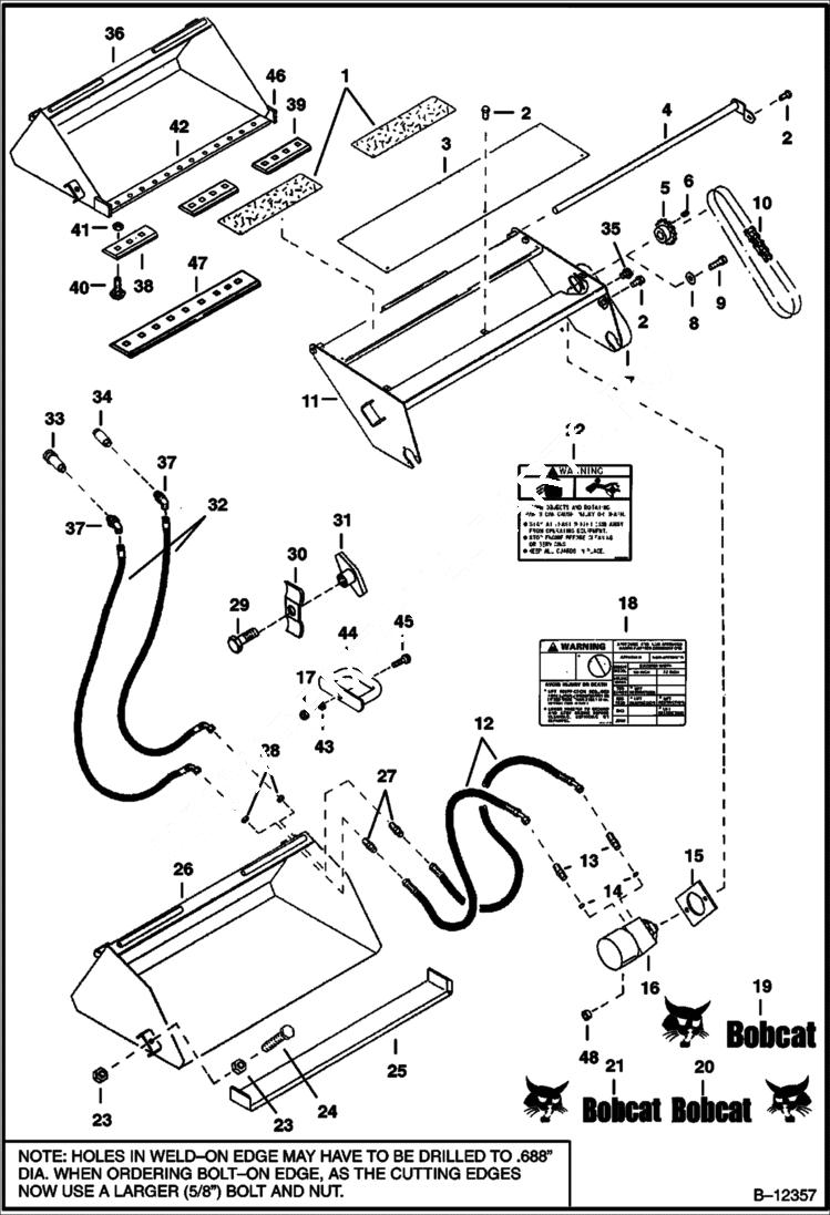 Схема запчастей Bobcat SWEEPER - SWEEPER (54 4395) (60 4347) (72 4354) Loader