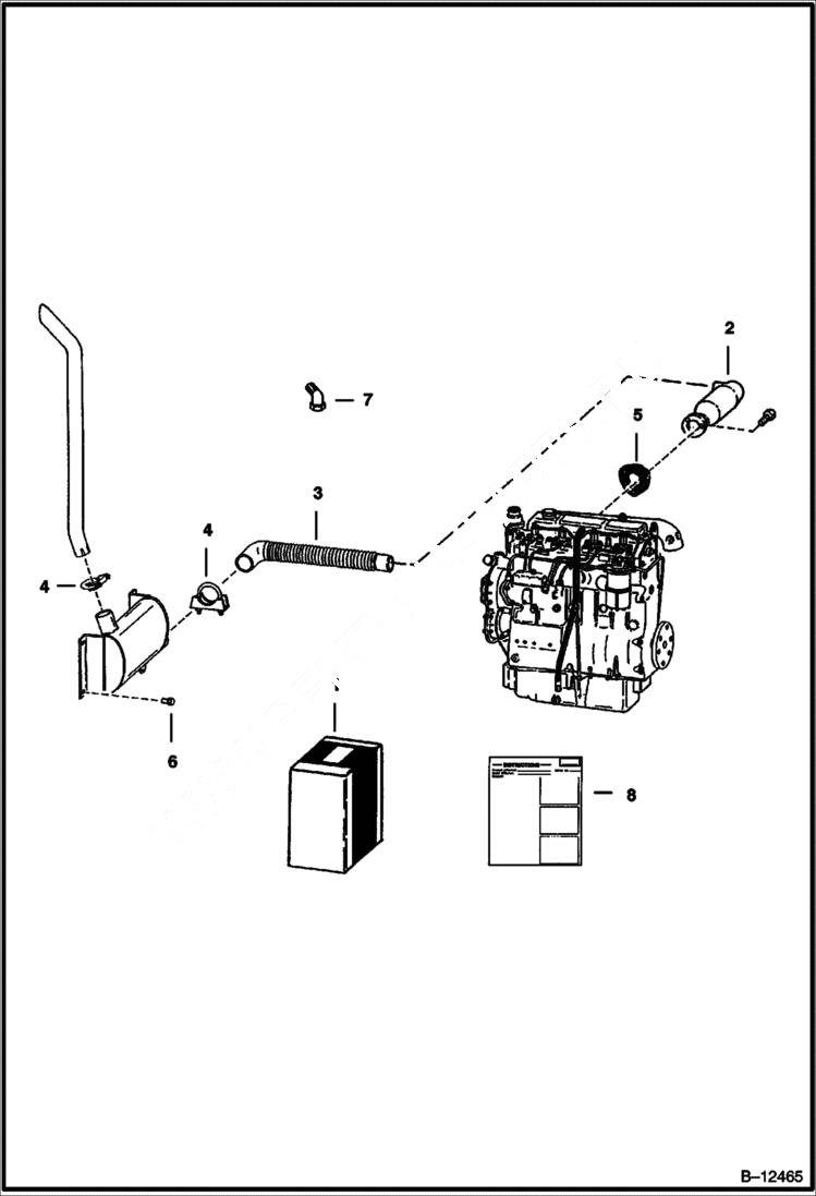 Схема запчастей Bobcat 900s - EXHAUST PURIFIER KIT (S/N 12001 & Above) ACCESSORIES & OPTIONS