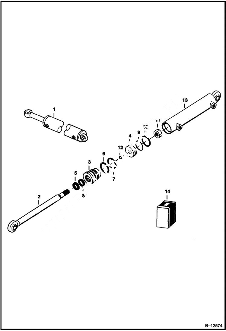 Схема запчастей Bobcat PLANERS - PLANER (Side Shift Cylinder) Loader