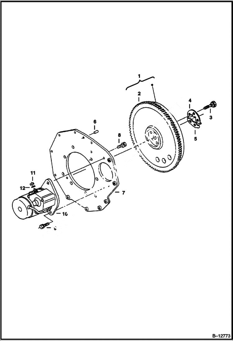 Схема запчастей Bobcat 220 - FLYWHEEL POWER UNIT