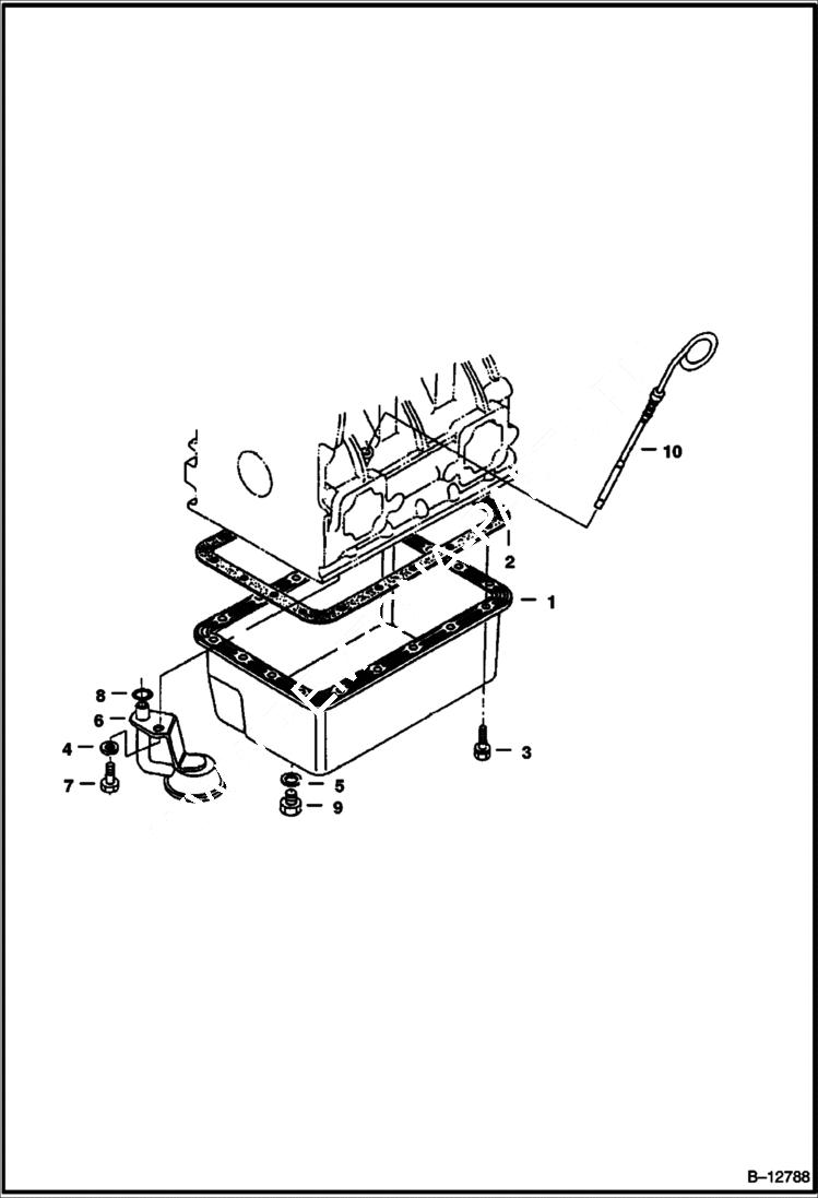 Схема запчастей Bobcat 220 - OIL PAN POWER UNIT