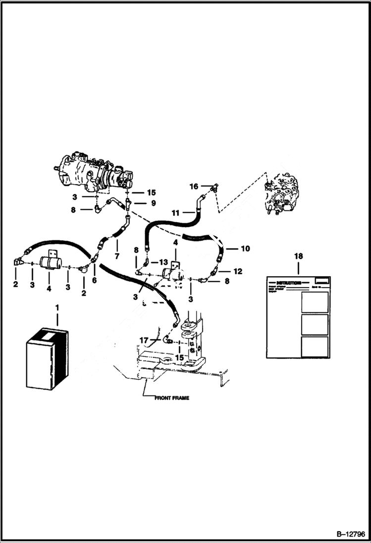 Схема запчастей Bobcat Articulated Loaders - HYDRAULIC MUFFLER KIT ACCESSORIES & OPTIONS