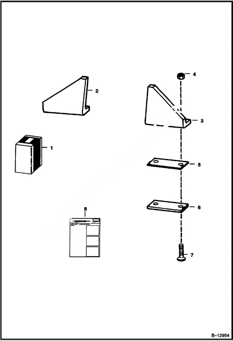 Схема запчастей Bobcat 700s - TILT STOP KIT ACCESSORIES & OPTIONS