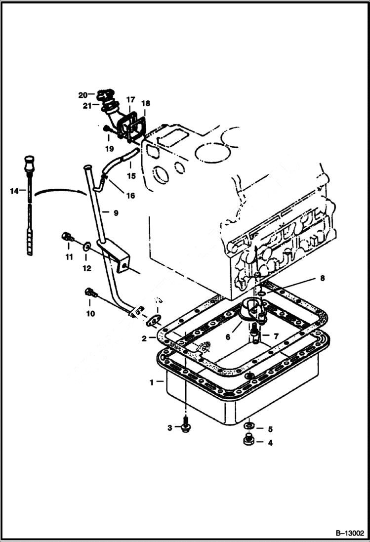 Схема запчастей Bobcat 225 - OIL PAN POWER UNIT