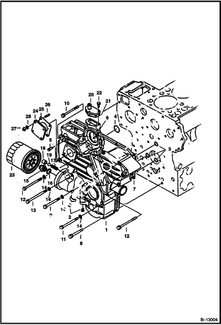 Схема запчастей Bobcat 325 - GEARCASE POWER UNIT