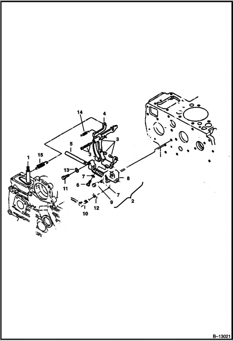 Схема запчастей Bobcat 325 - GOVERNOR POWER UNIT