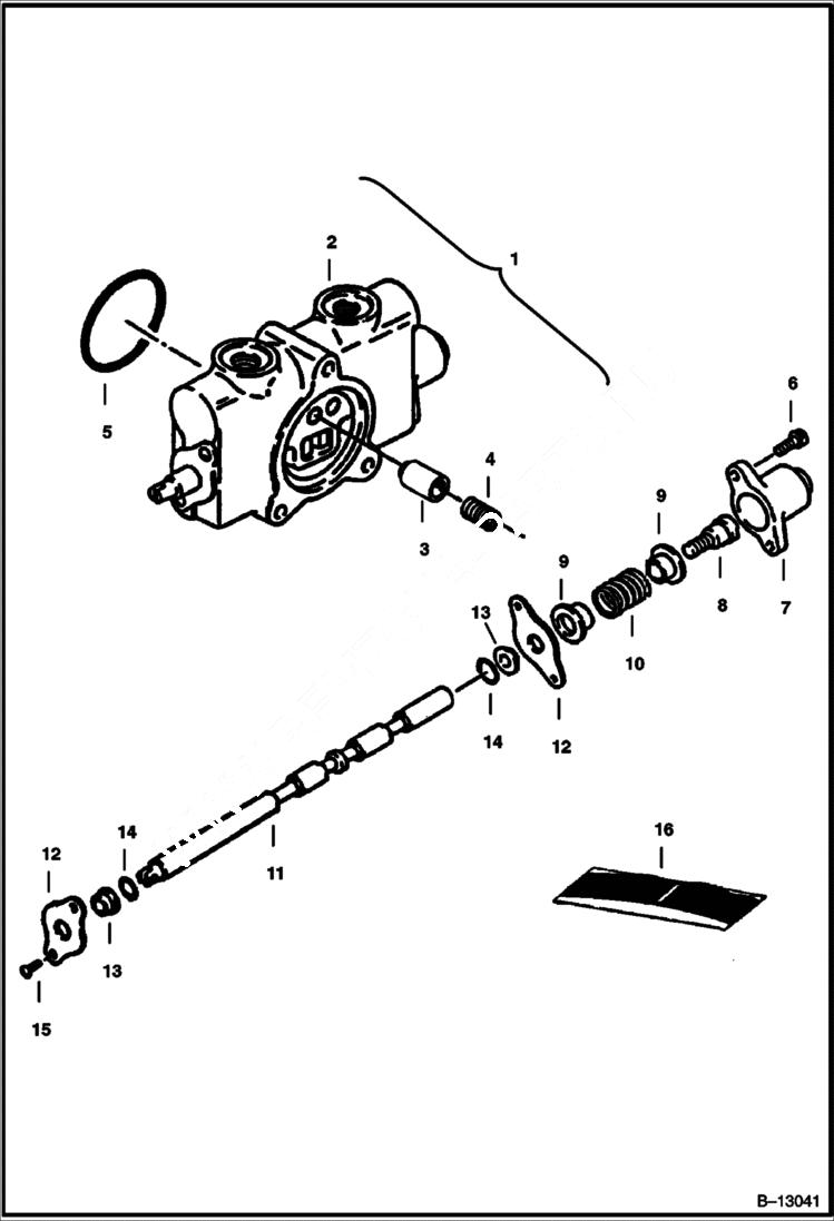 Схема запчастей Bobcat 231 - VALVE SECTION (Blade) HYDRAULIC SYSTEM