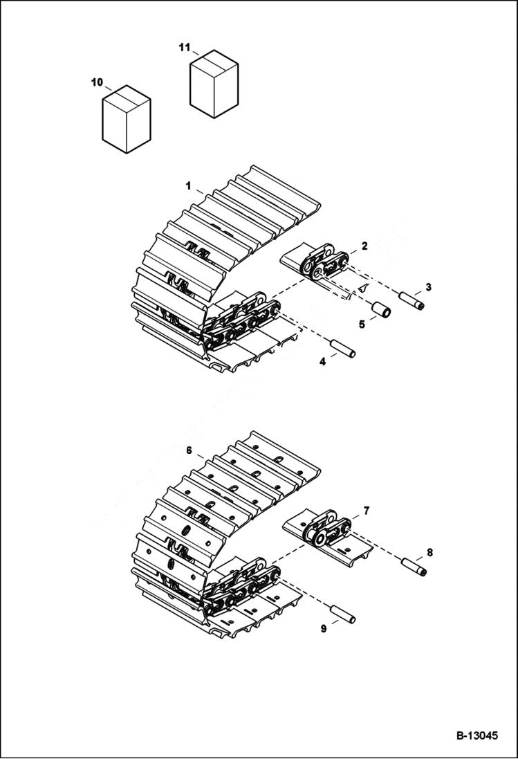 Схема запчастей Bobcat 328 - TRACKS (Steel) ACCESSORIES & OPTIONS