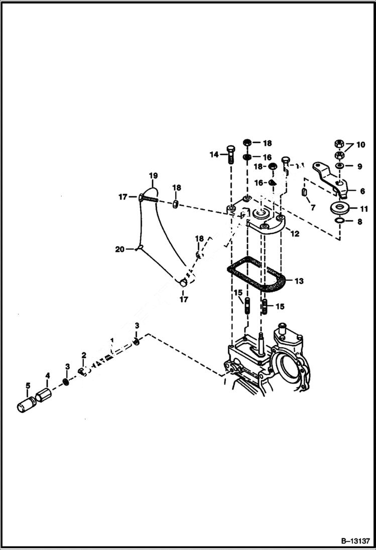 Схема запчастей Bobcat 337 - SPEED CONTROL PLATE POWER UNIT
