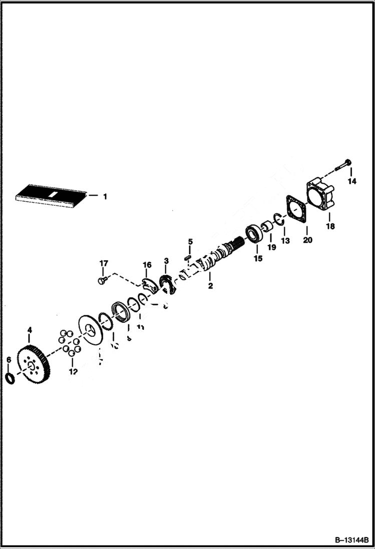 Схема запчастей Bobcat S-Series - FUEL CAMSHAFT (Kubota - V2203 2EB - Tier II Replacement) REPLACEMENT ENGINE