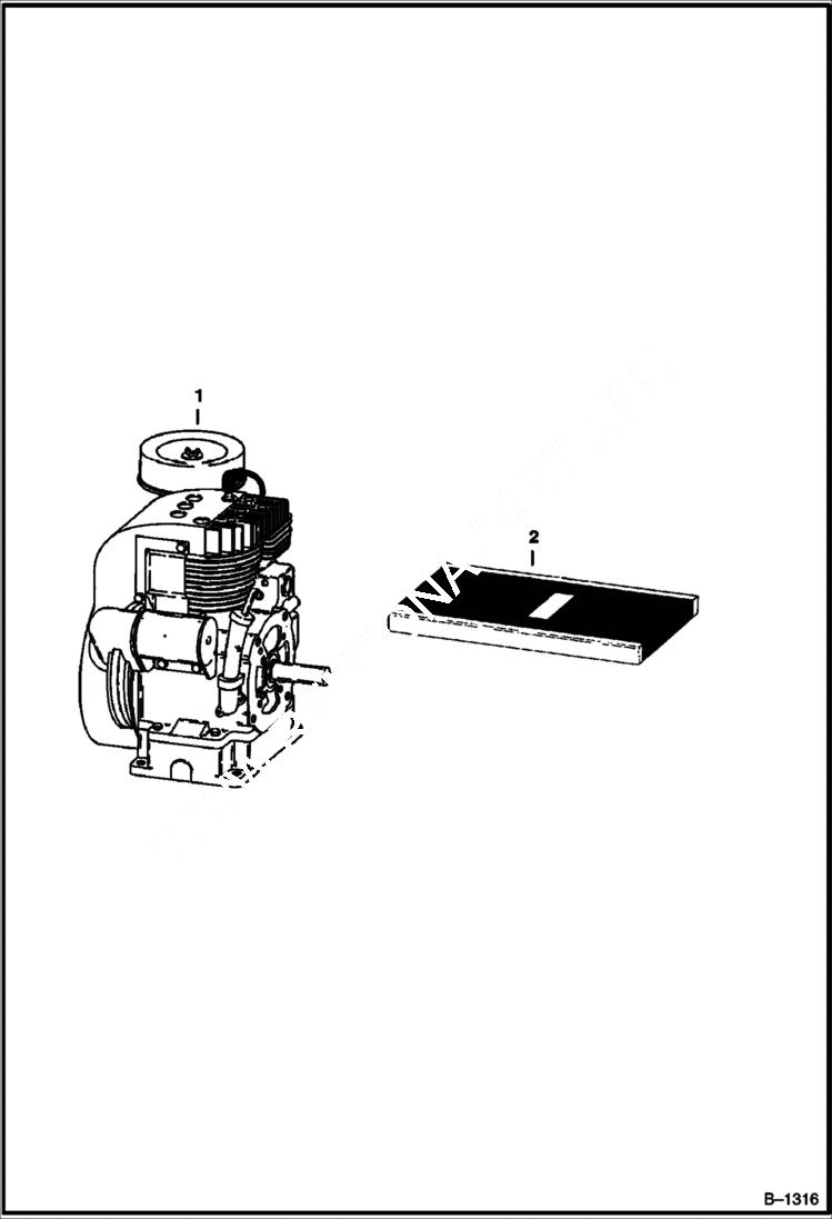 Схема запчастей Bobcat 300s - ENGINE POWER UNIT