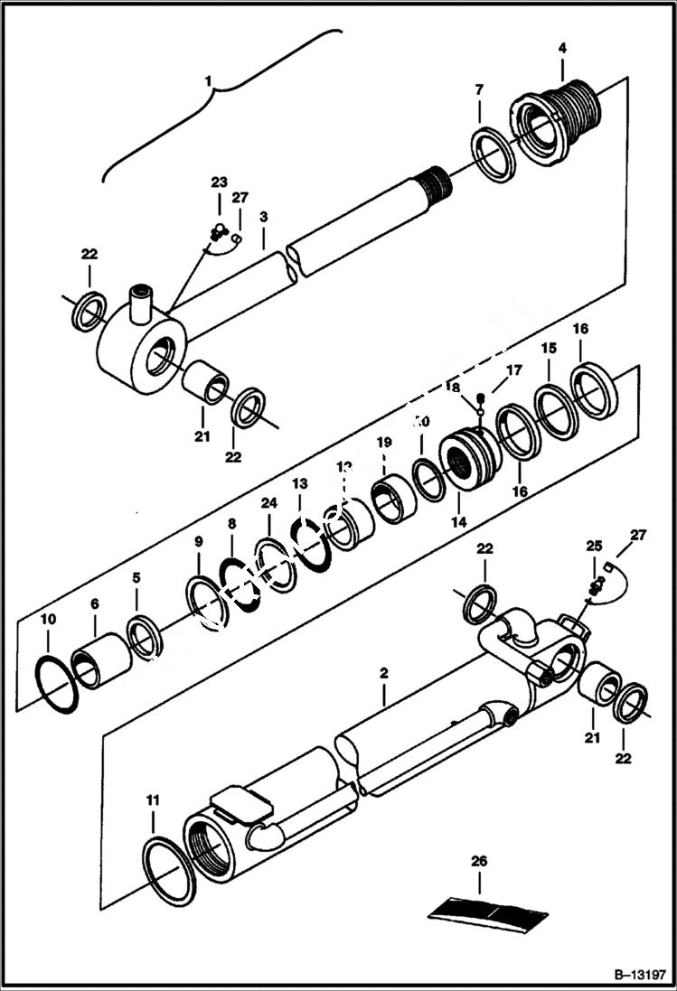 Схема запчастей Bobcat 231 - BOOM CYLINDER HYDRAULIC SYSTEM