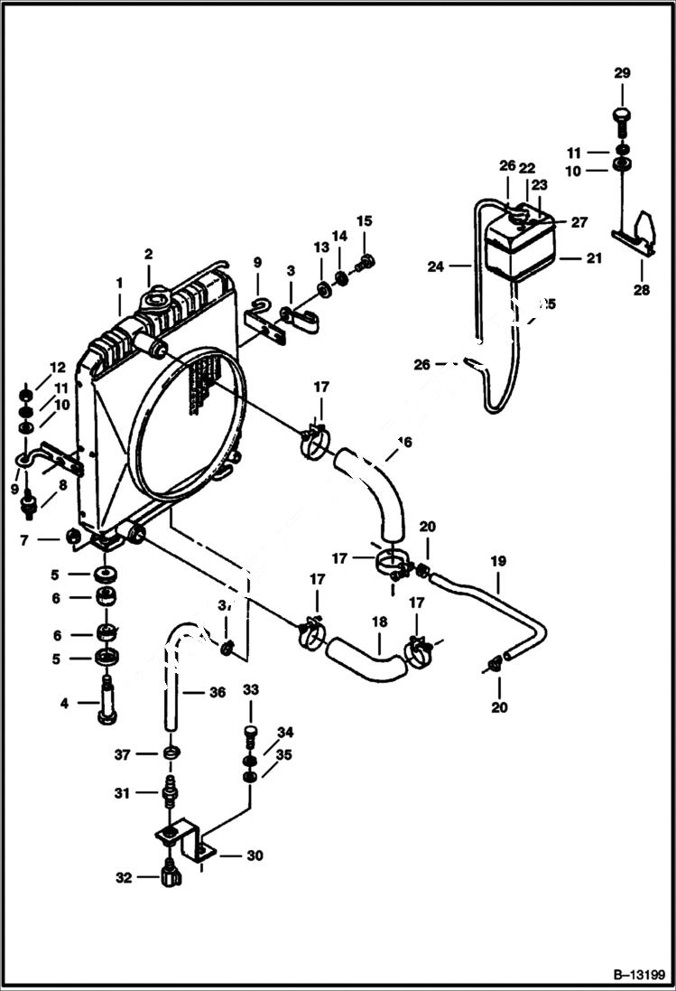 Схема запчастей Bobcat 231 - RADIATOR POWER UNIT