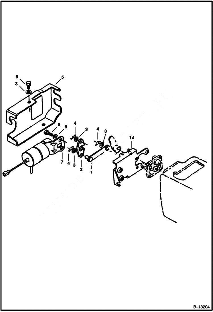 Схема запчастей Bobcat 231 - FUEL STOP SOLENOID POWER UNIT