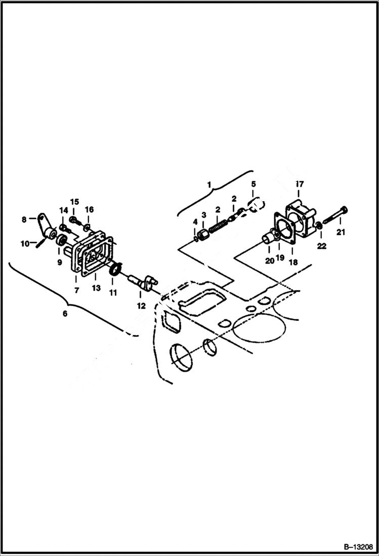 Схема запчастей Bobcat 231 - STOP LEVER POWER UNIT