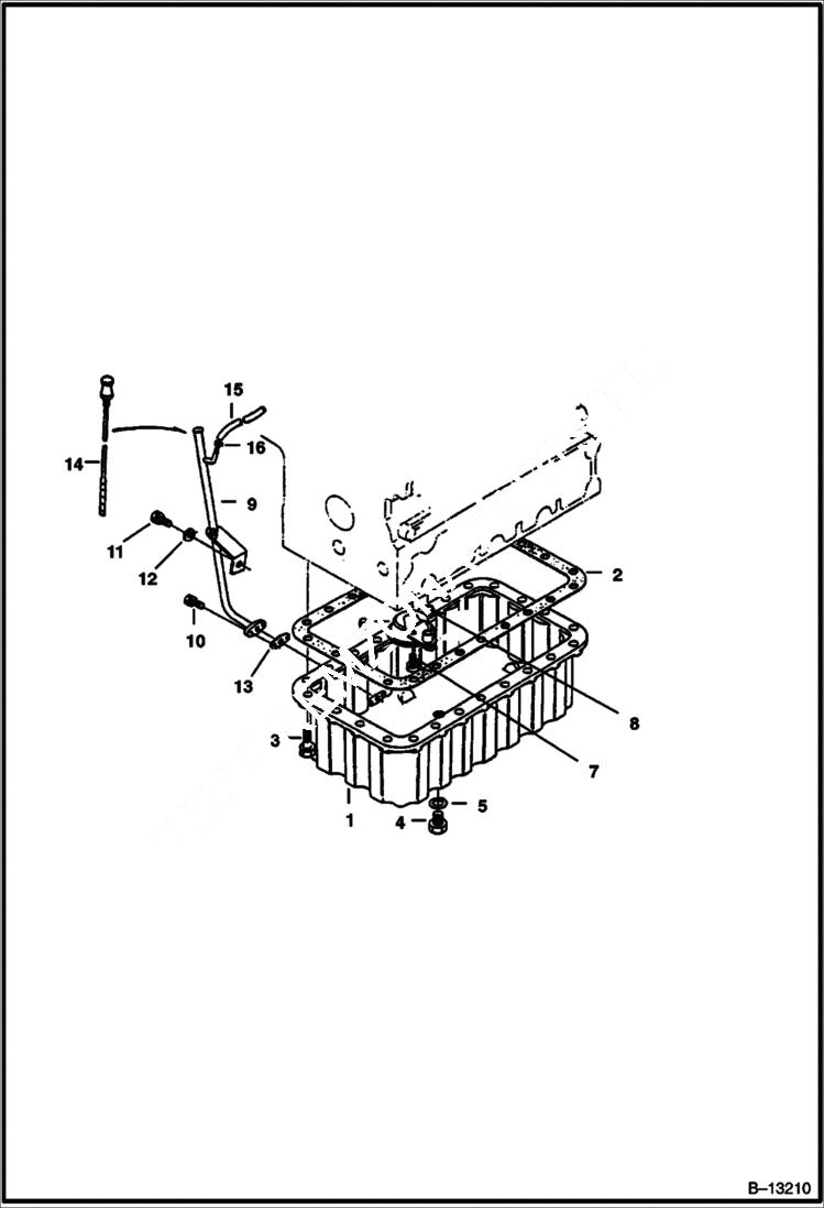 Схема запчастей Bobcat 231 - OIL PAN POWER UNIT