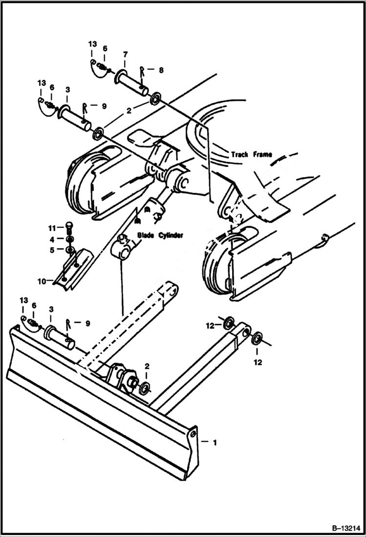 Схема запчастей Bobcat 231 - BLADE WORK EQUIPMENT