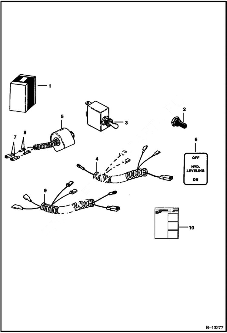 Схема запчастей Bobcat 800s - BUCKET POSITION ON-OFF KIT ACCESSORIES & OPTIONS