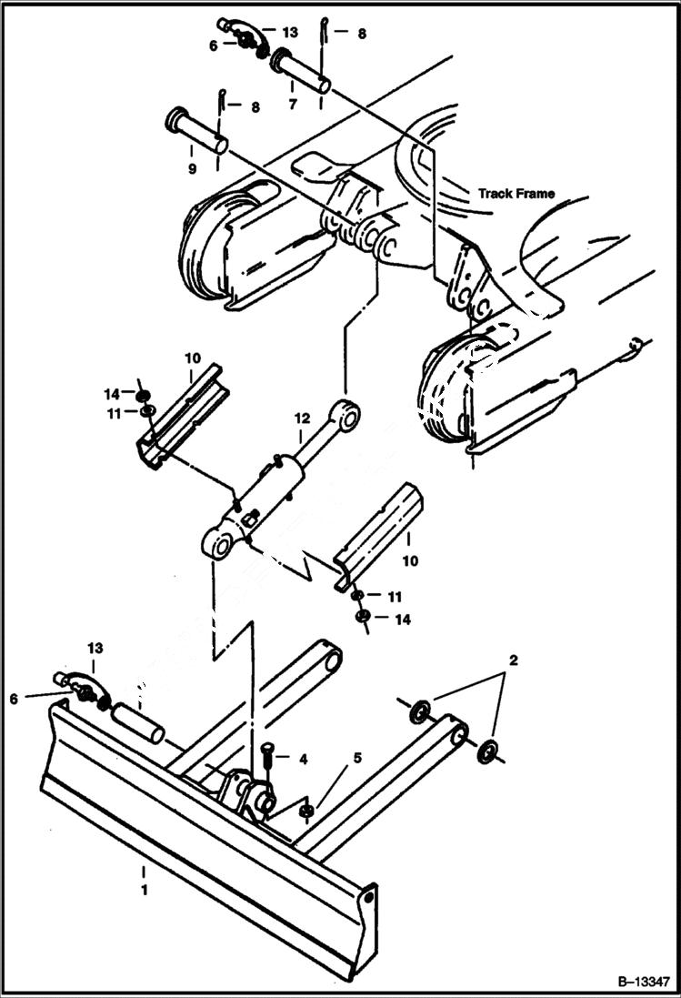 Схема запчастей Bobcat 325 - BLADE WORK EQUIPMENT