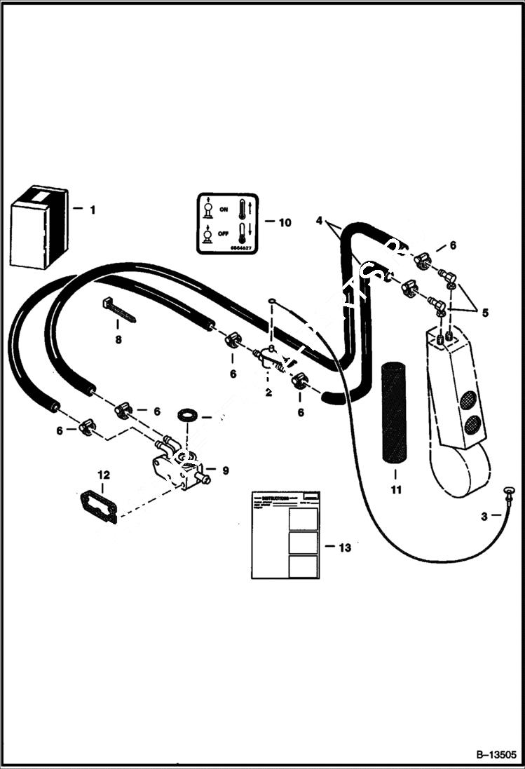 Схема запчастей Bobcat 800s - HEATER PLUMBING KIT ACCESSORIES & OPTIONS