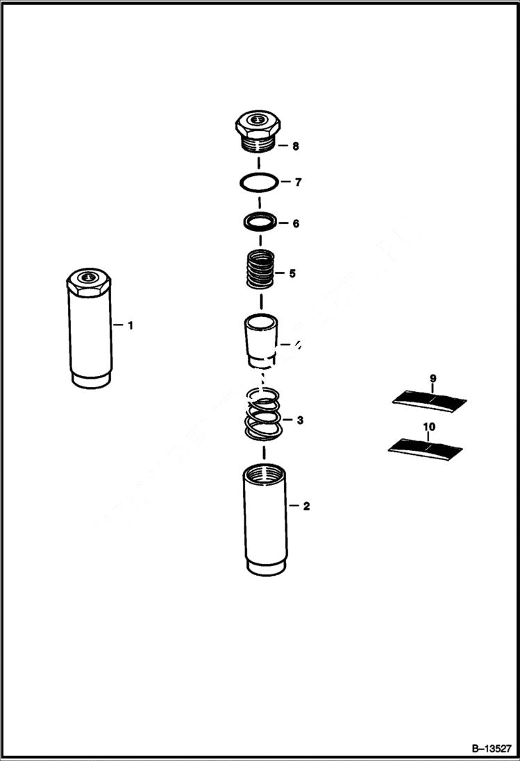 Схема запчастей Bobcat 700s - HYDROSTATIC OIL FILTER (In-Line) HYDROSTATIC SYSTEM