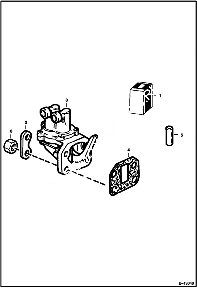 Схема запчастей Bobcat 800s - FUEL LIFT PUMP POWER UNIT