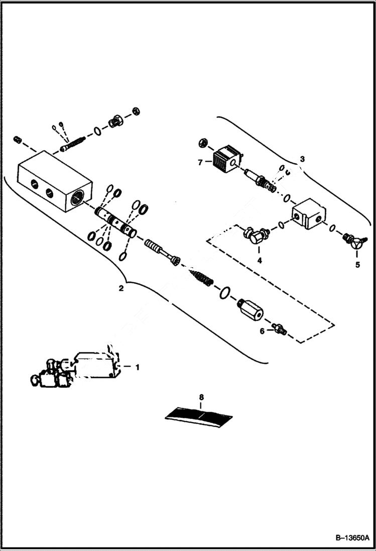 Схема запчастей Bobcat BACKHOE - VALVE FLOW DIVIDER 730SH 730SH BACKHOE