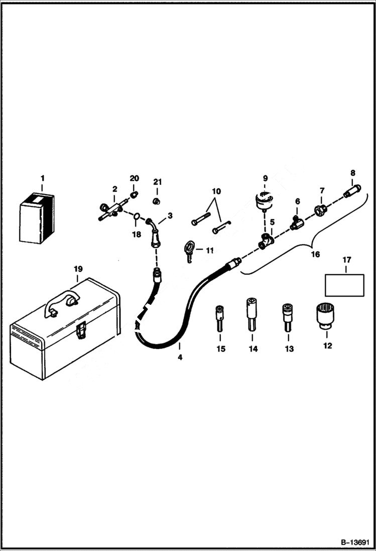 Схема запчастей Bobcat BREAKERS - BREAKER (Charge Kit) (Use on all breakers except 1250) Loader