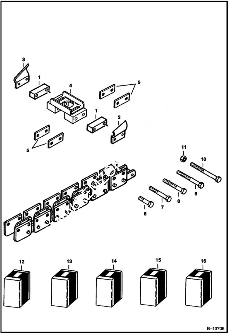 Схема запчастей Bobcat TRENCHERS - TRENCHER (Tooth Kits) (LT305) Loader