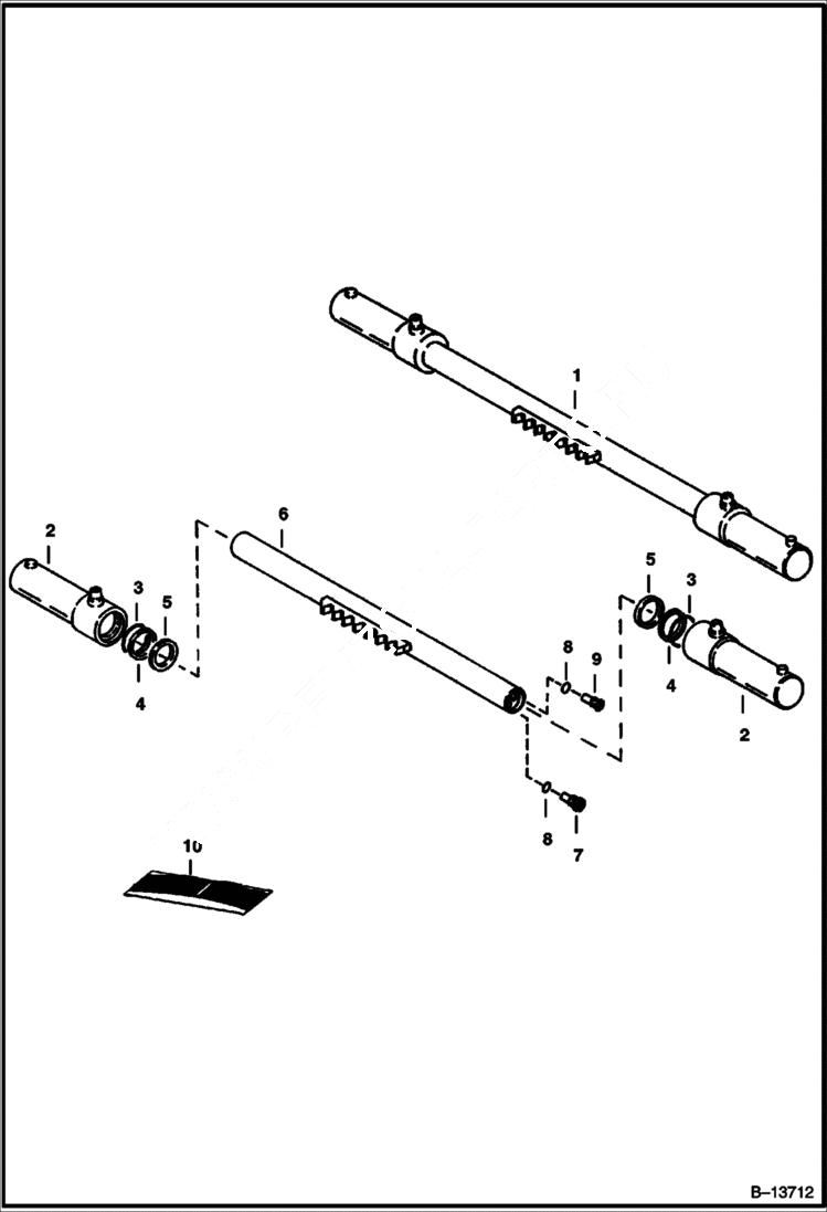 Схема запчастей Bobcat BACKHOE - BACKHOE (Swing Cylinder) (908) 908 BACKHOE