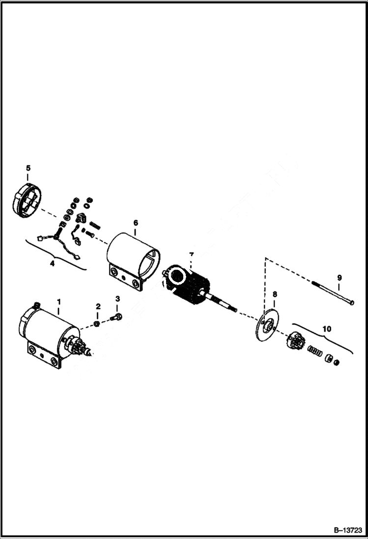 Схема запчастей Bobcat 300s - STARTER ELECTRICAL SYSTEM