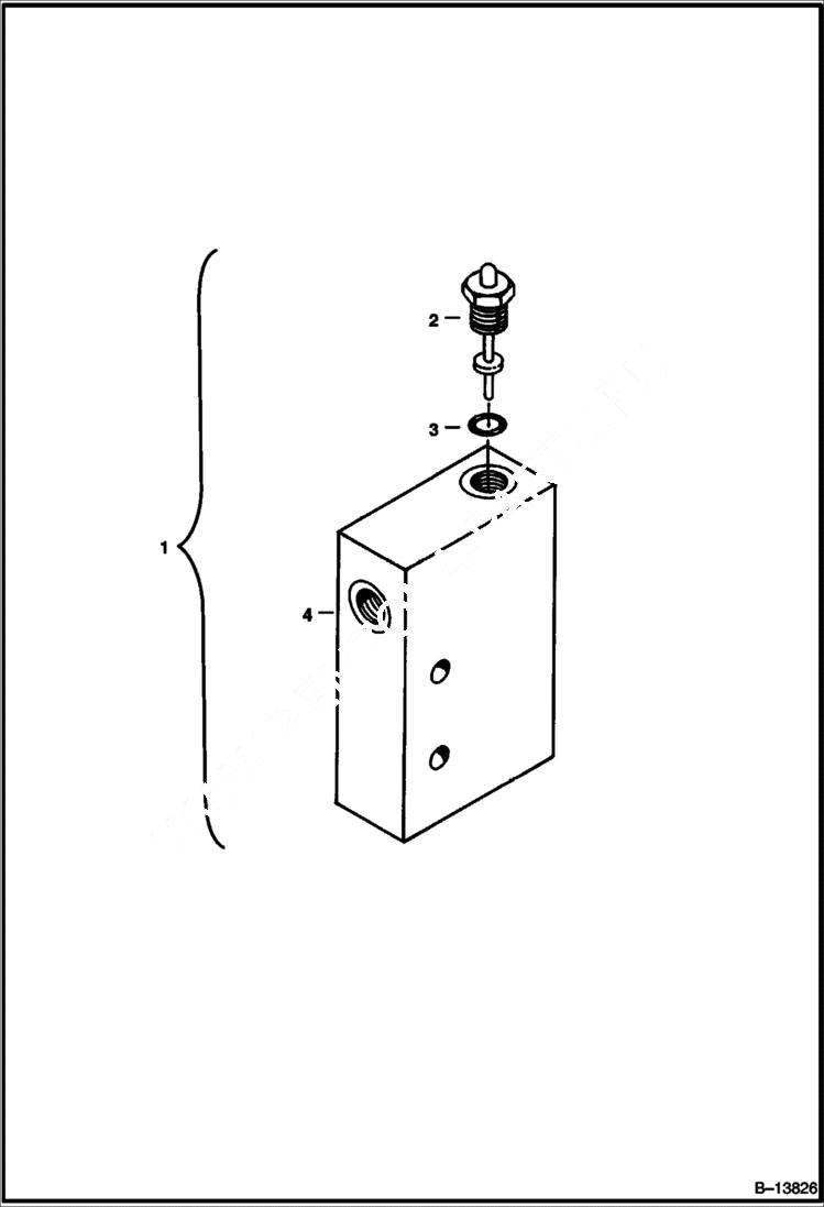 Схема запчастей Bobcat 325 - CHECK VALVE HYDRAULIC SYSTEM