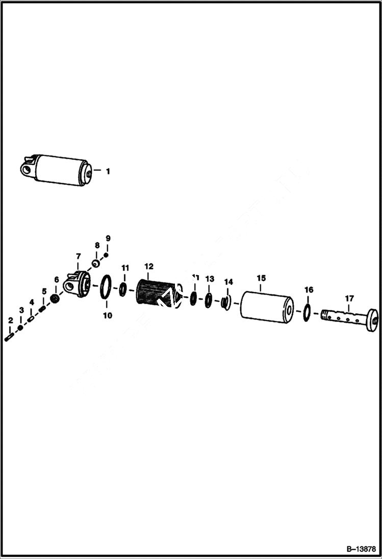 Схема запчастей Bobcat 400s - HYDRAULIC OIL FILTER HYDRAULIC SYSTEM