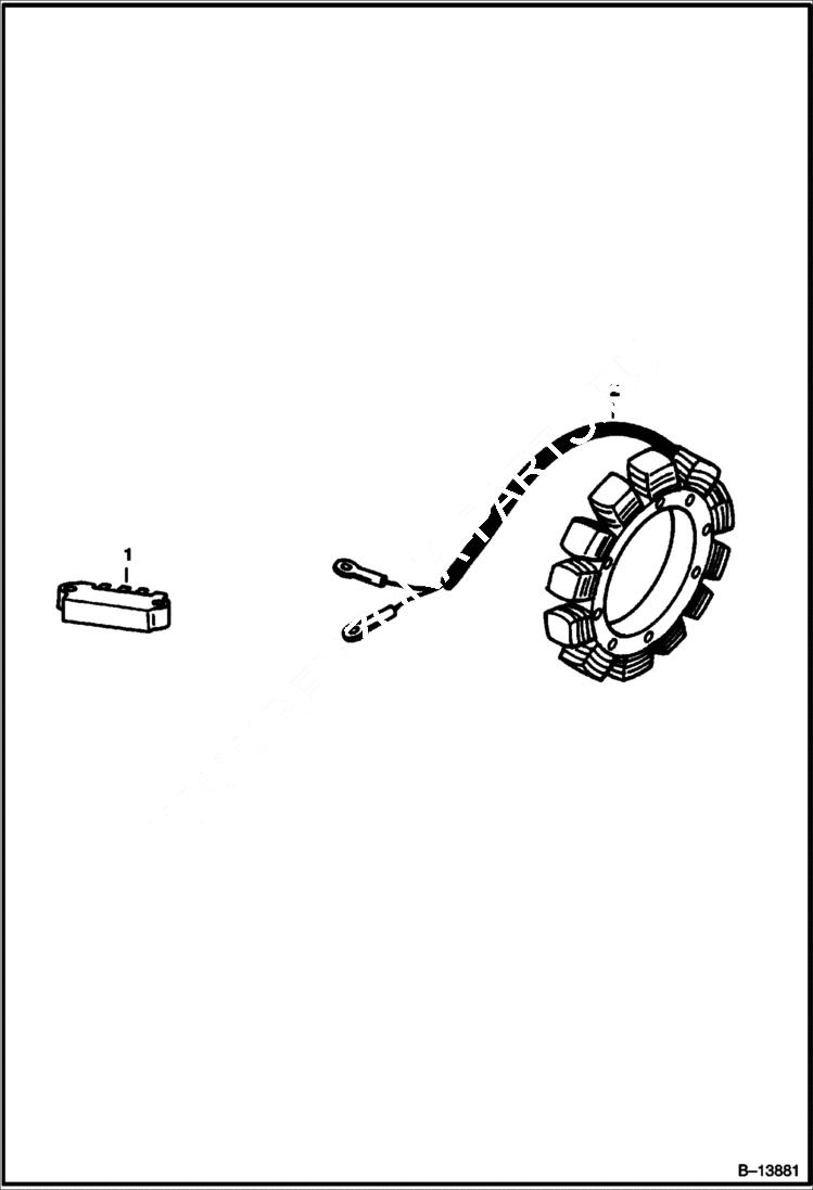 Схема запчастей Bobcat 500s - STATOR ELECTRICAL SYSTEM