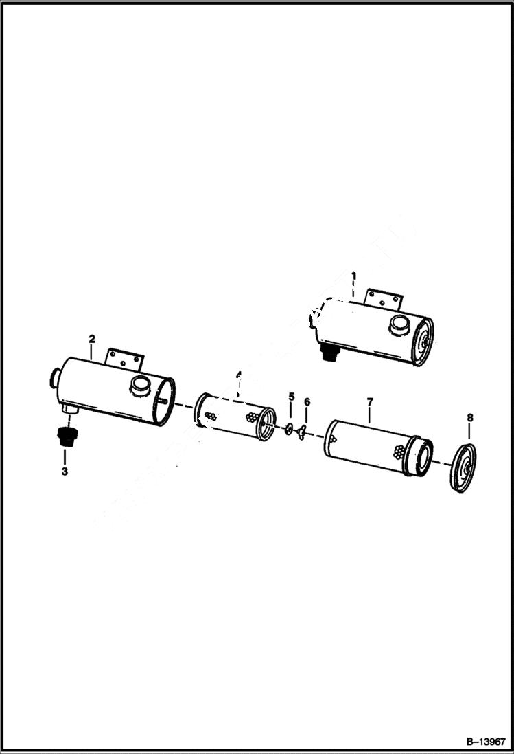 Схема запчастей Bobcat Articulated Loaders - AIR CLEANER POWER UNIT