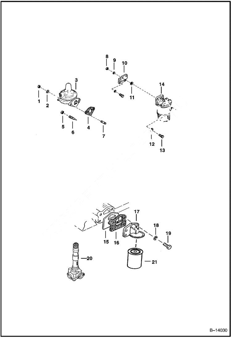 Схема запчастей Bobcat Articulated Loaders - PUMPS & FILTERS POWER UNIT