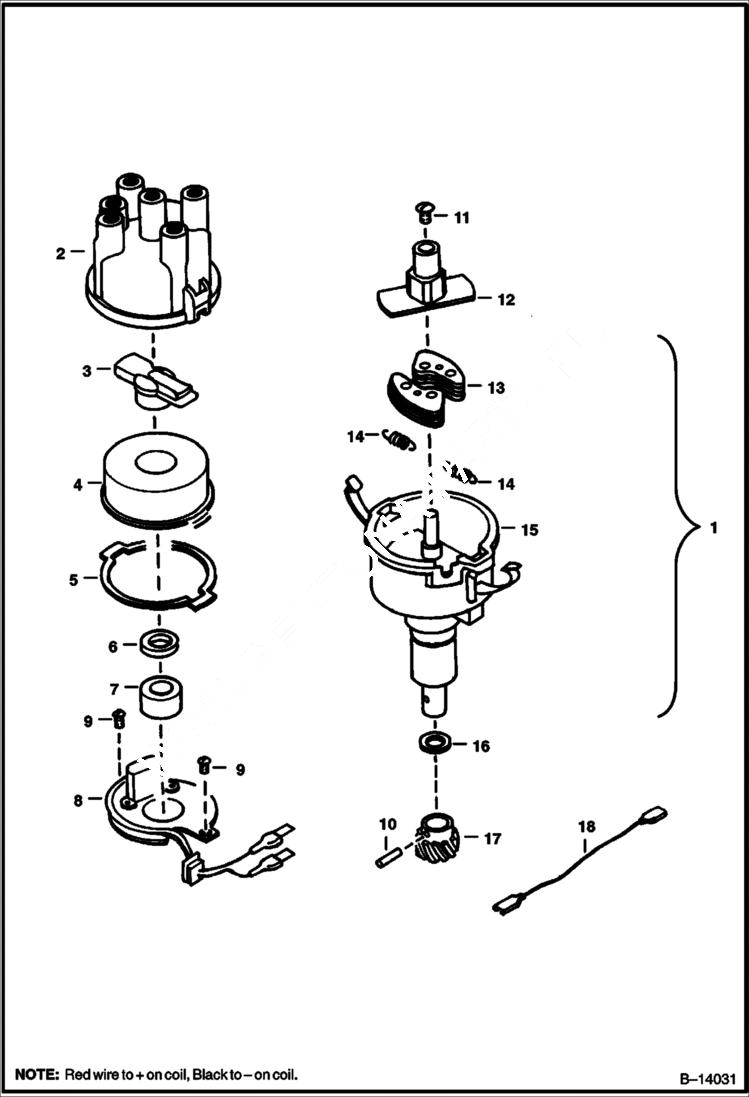 Схема запчастей Bobcat 700s - DISTRIBUTOR Solid State - Engine S/N 6193828 & Above POWER UNIT